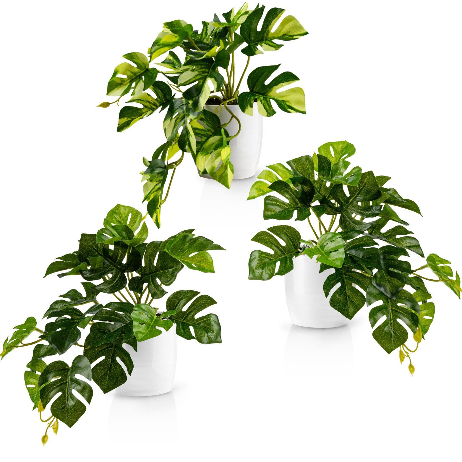 Kunstpflanze Künstliche hängepflanzen im Keramiktopf, Kunstpflanze hängend Efeu, Eukalyptus, Monstera, Zebrapflanze, PASCH