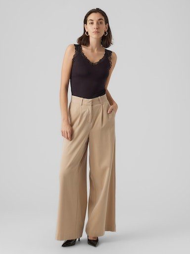 Vero Moda Trägertop VMROSA SL TOP JRS NOOS Viskosemischung, Spitzen Detail – Bild 3 von 5