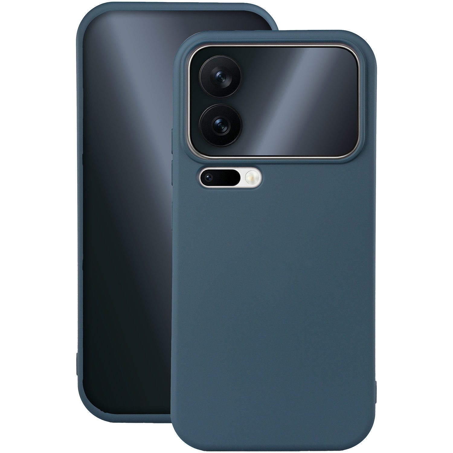 COFI 1453 Handyhülle Silicon für Xiaomi 17 Pro dunkelblau mit matter Oberfläche 6,3, Eine weiche Innenfütterung aus Mikrofaser schützt die Rückseite