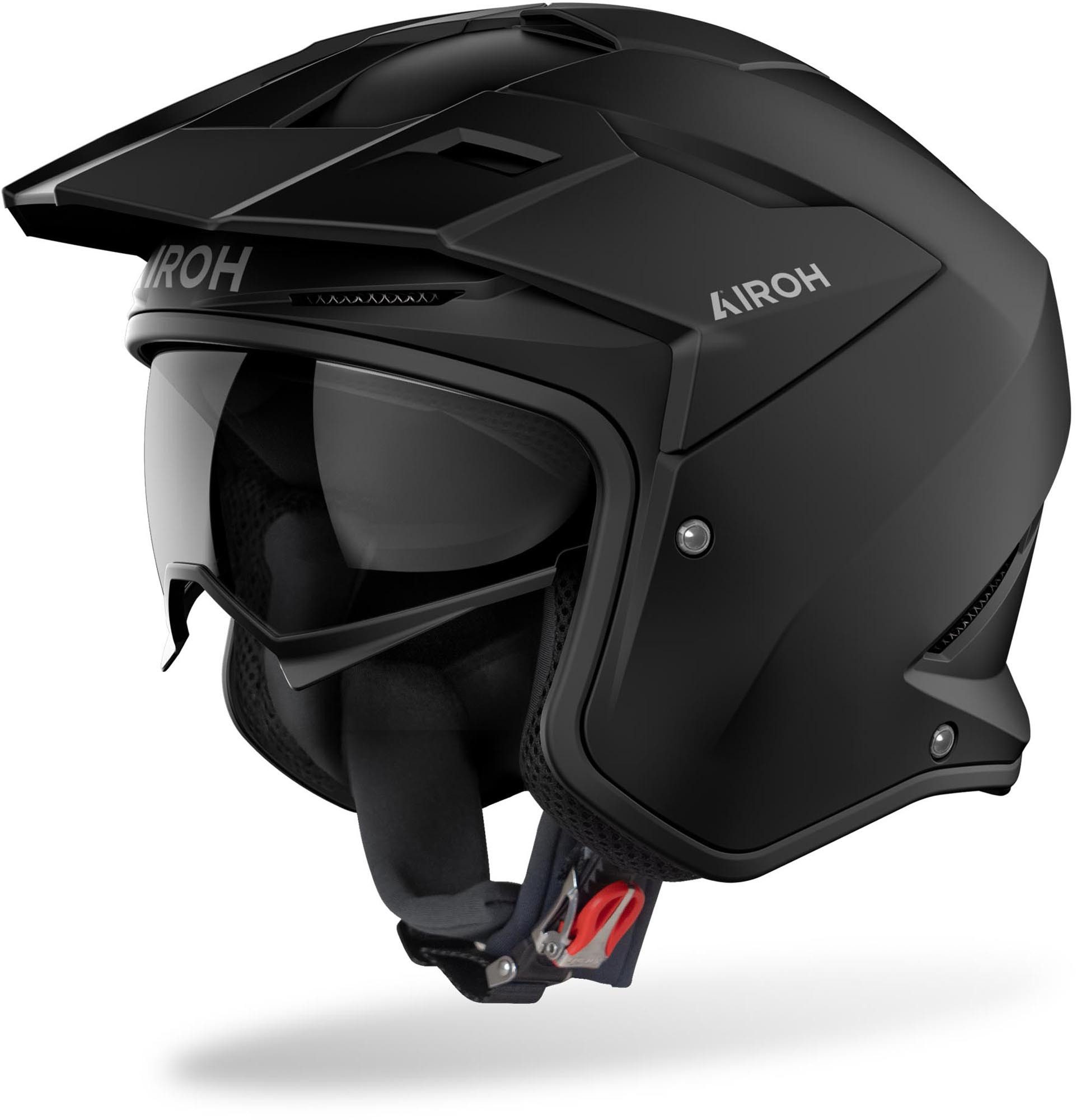 Airoh Motorradhelm Kombakt Jethelm, vorbereitet für Kommunikationssystem,Pinlockscheibe enthalten,int