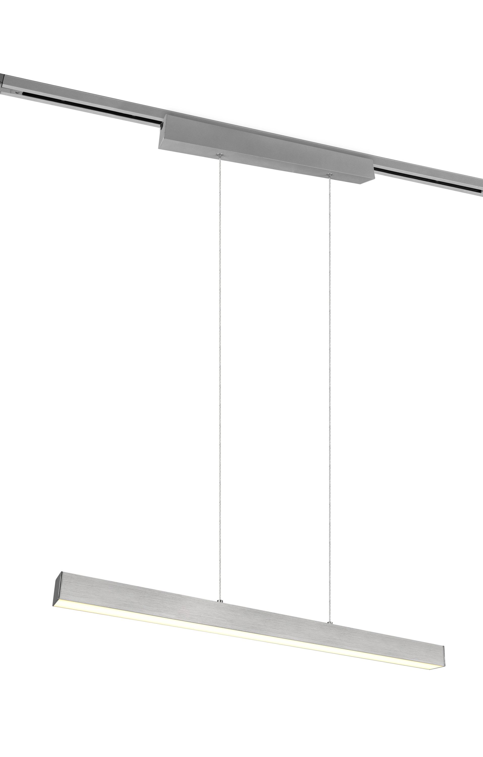 TRIO Leuchten Pendelleuchte TRIO-Leuchten Pendelleuchte DUOLINE BHT 90x180x5 cm grau Hängelampe, Warmweiß