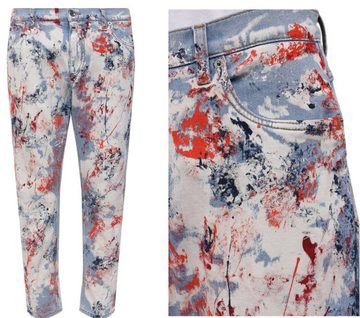 DOLCE & GABBANA 5-Pocket-Jeans DOLCE & GABBANA Painted Jeans Splatter Denim Pants Hose Trousers Italy