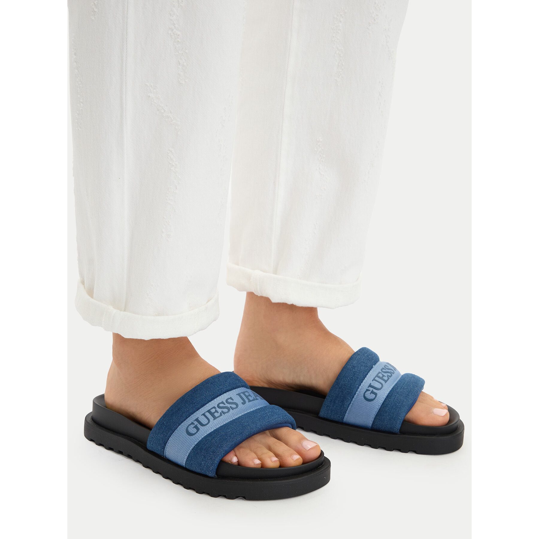 GUESS JEANS Guess Jeans Damen-Flip-Flops Blau Badepantolette