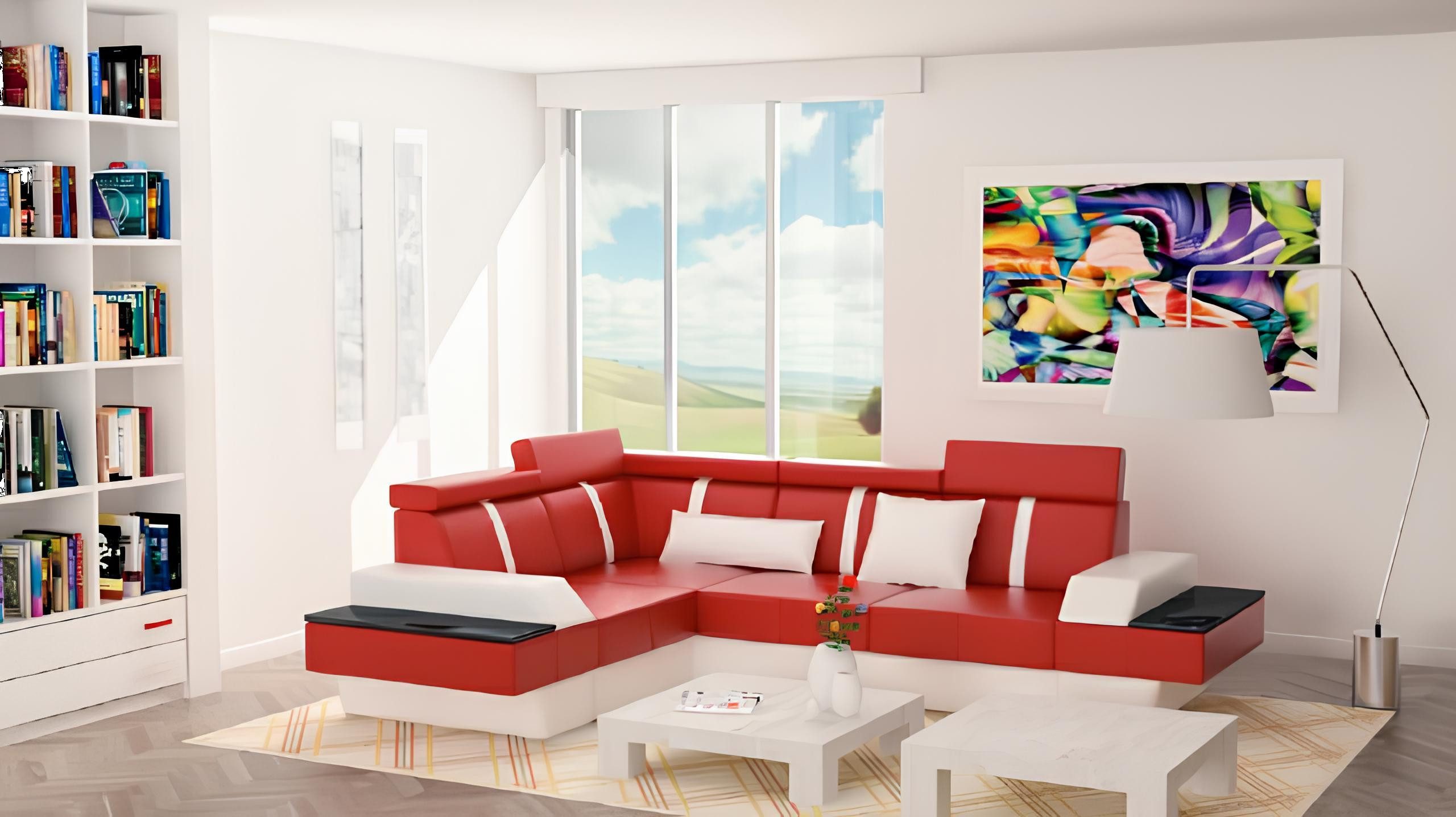 Xlmoebel Ecksofa Neues Ecksofa von Designer mit Ledersofa, Polsterung und Sofagarnitur, Hergestellt in Europa