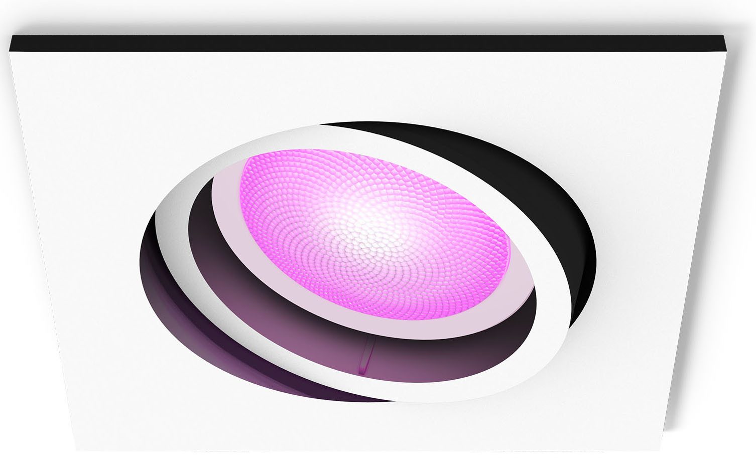 Philips Hue LED Einbauleuchte White & Color Ambiance Centura Einbauspot eckig, Abschaltautomatik, Bluetooth, CCT - über Fernbedienung, Dimmfunktion, Farbsteuerung, Farbwechsel, Leuchtdauer einstellbar, Memoryfunktion, Nachtlichtfunktion, RGB, Smart Home, Timerfunktion, dimmbar über Fernbedienung, erweiterbar, mehrere Helligkeitsstufen, LED wechselbar, RGB