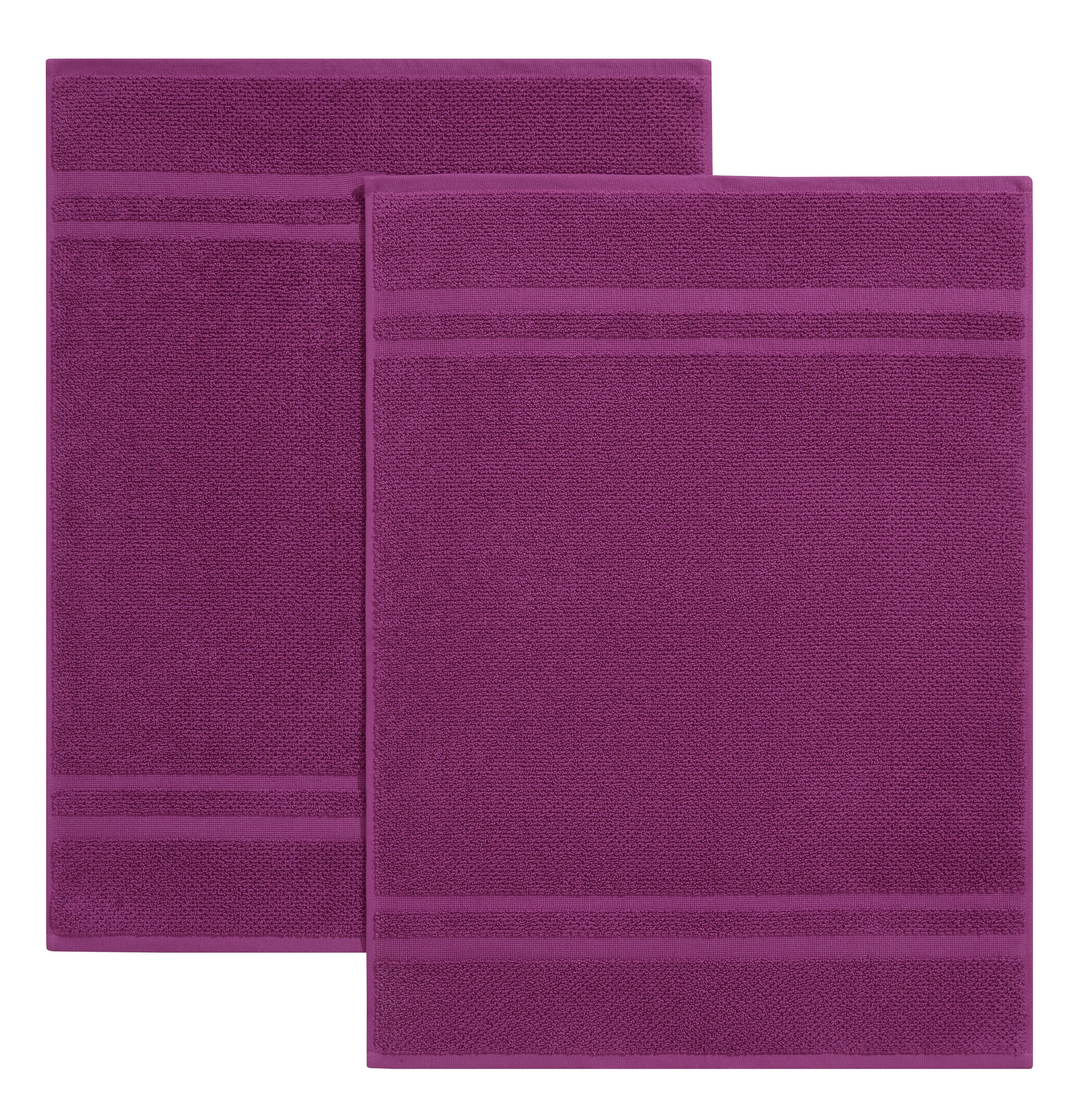 OTTO home Badematte Vanessa, 2 tlg. Hotelmatten-Set, 50x70cm, Standard & Premium, schnell trocknend, beidseitig nutzbar, strapazierfähig, Baumwolle, rechteckig, 2-teiliges Set, einfarbig, Badematten Set, Bordüre, 100% Baumwolle