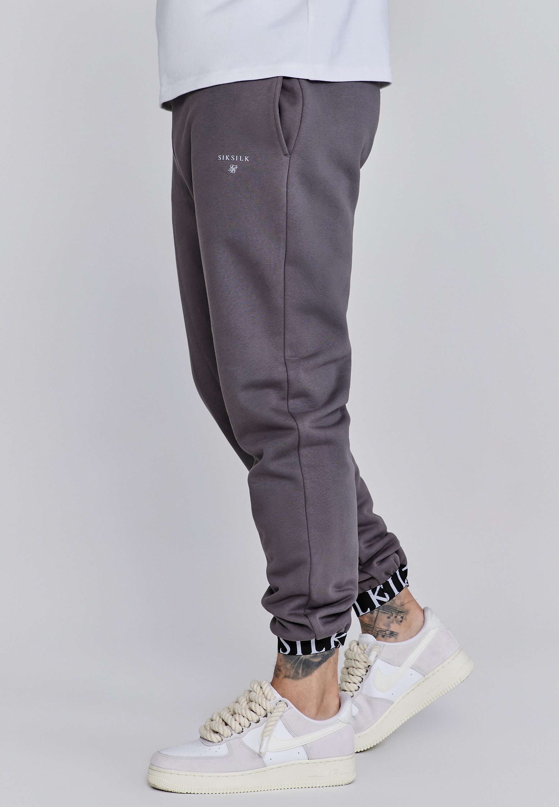 Siksilk Jogger Pants SikSilk Herren Graue Jogginghose