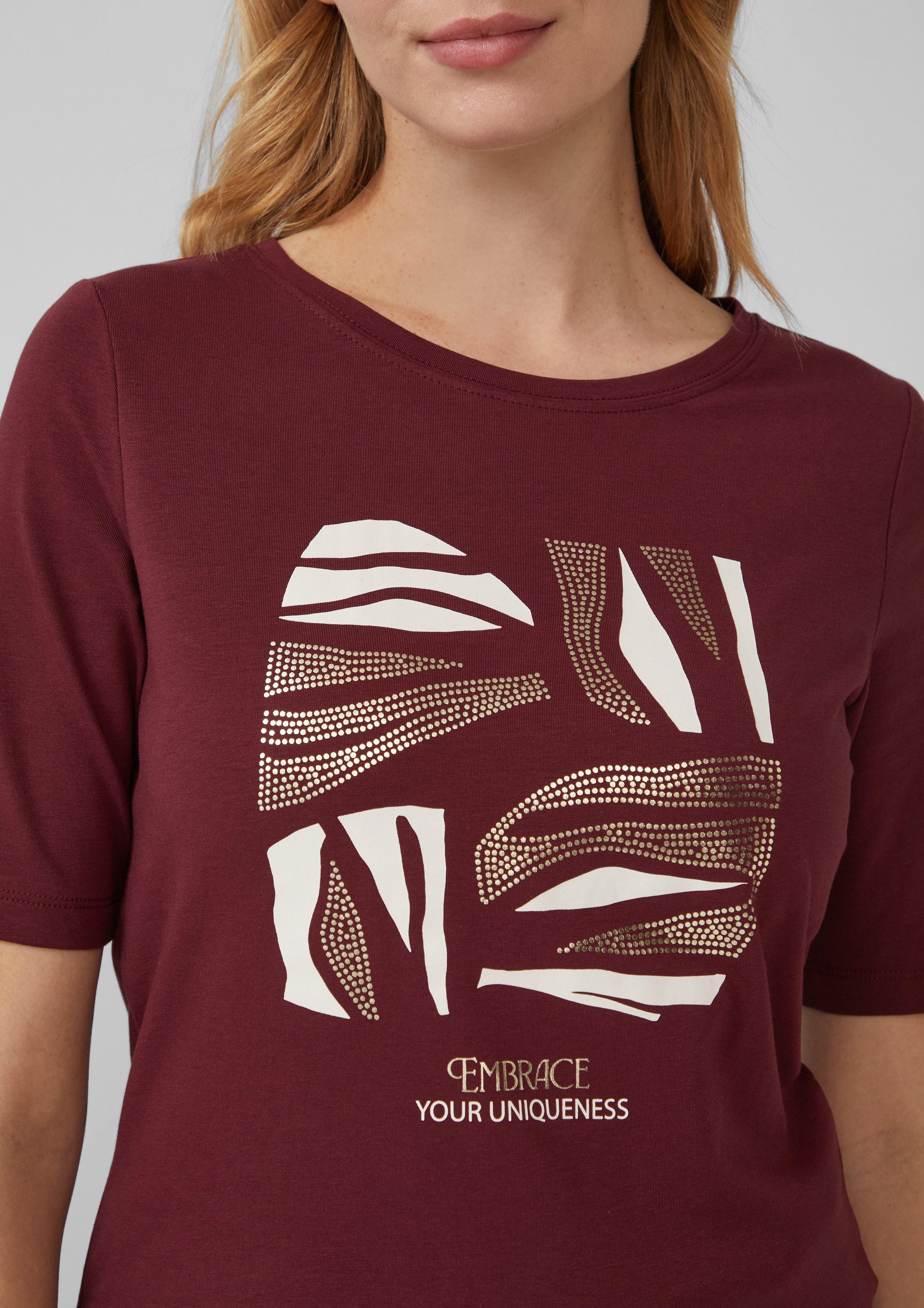 s.Oliver Kurzarmshirt Jersey-T-Shirt im Slim Fit günstig online kaufen
