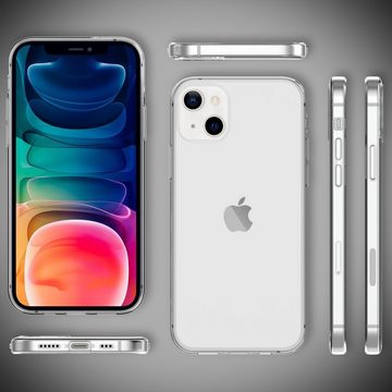 Nalia Smartphone-Hülle Apple iPhone 13, Klare Silikon Hülle / Extrem Transparent / Durchsichtig / Anti-Gelb