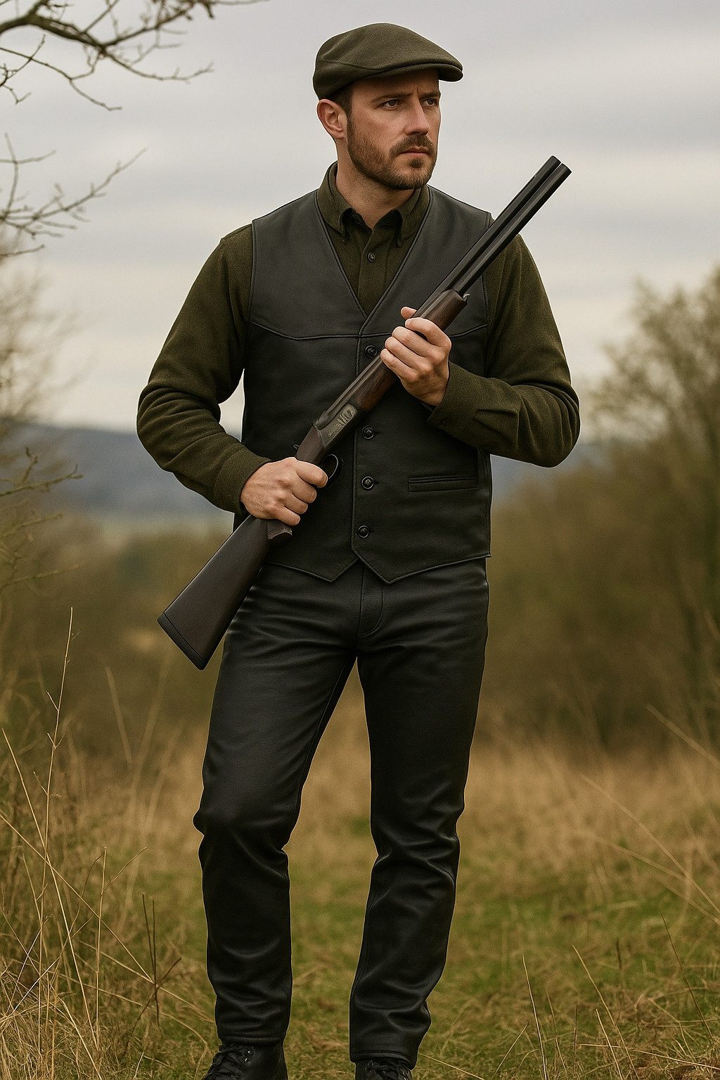 La Chasse® Lederhose Jagd Lederhose aus Büffelleder Herren strapazierfähig günstig online kaufen