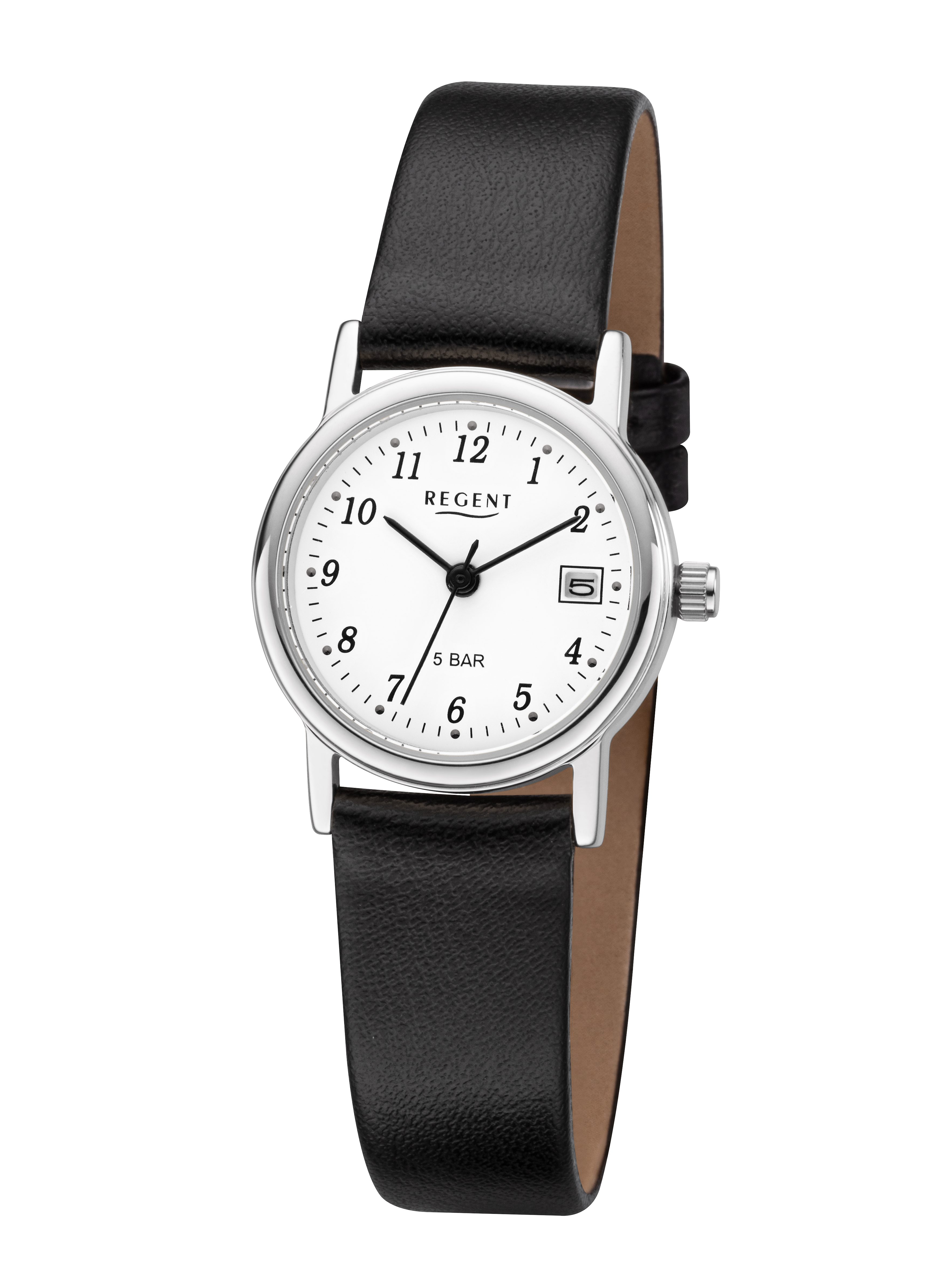 Regent Quarzuhr F-827 - 7610.40.19, Armbanduhr, Damenuhr, Lederarmband, analog, Tag