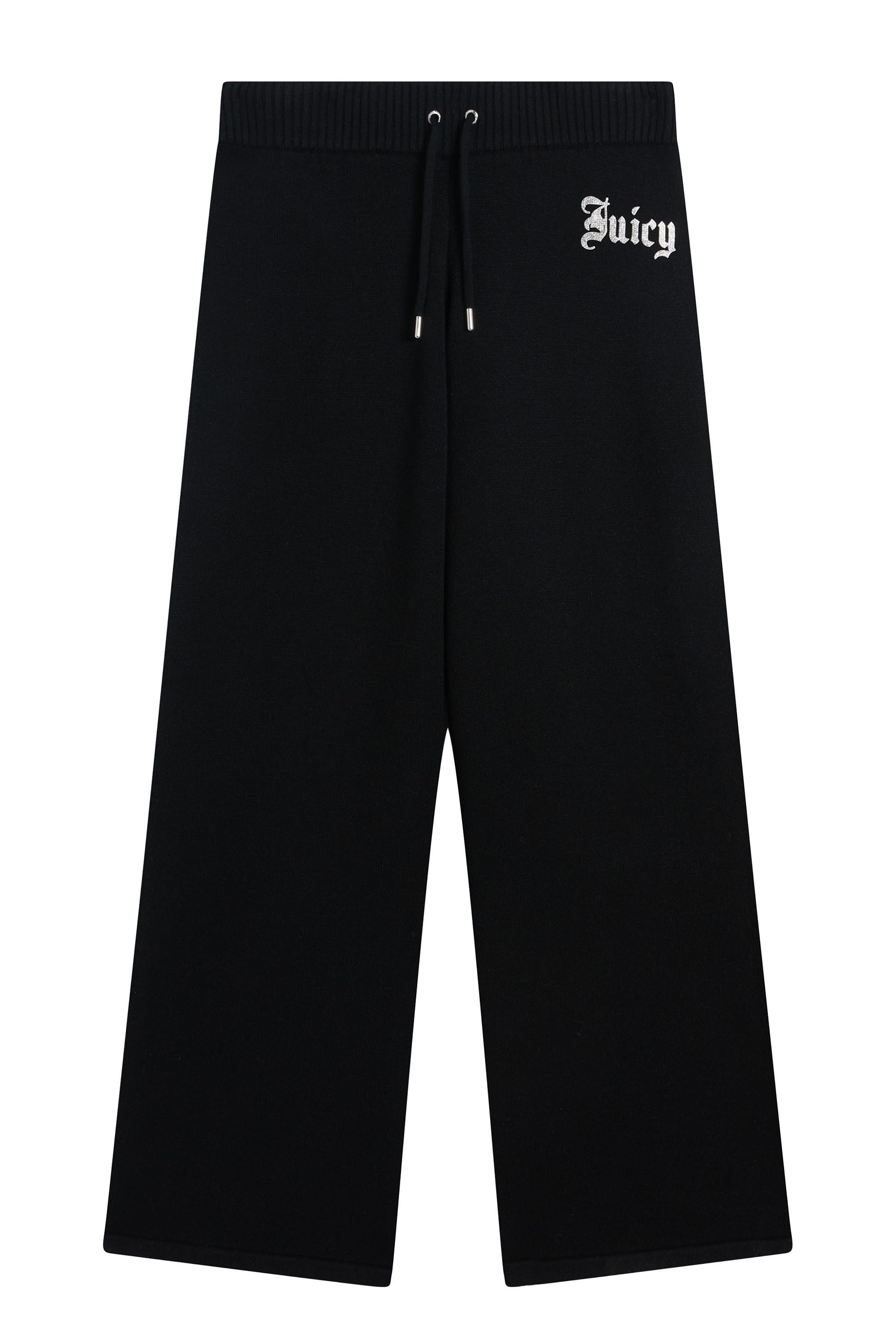 Juicy Couture Sweathose KNIT TRACKPANT WITH DIAMANTE LOGO Damen Trainingshose Damen, Sweathose, Strick, Jogginghose mit Glitzer, Sale