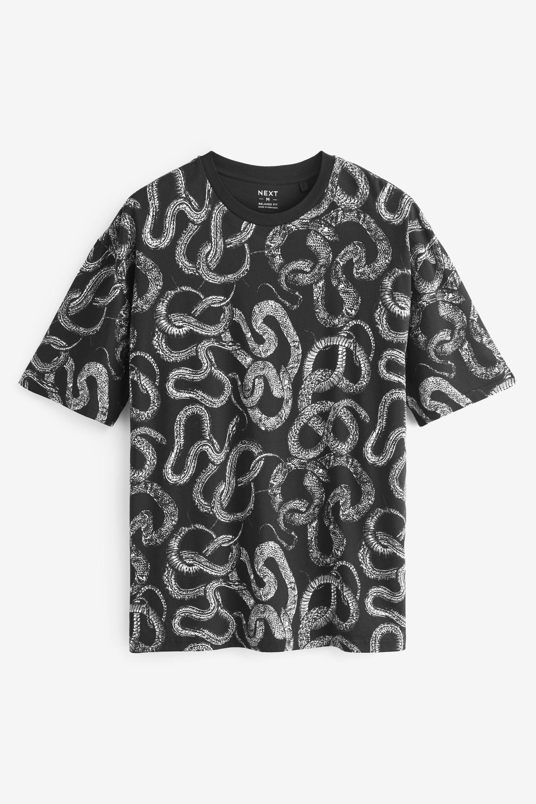 Next Print-Shirt T-Shirt mit Print (1-tlg) Black Snake