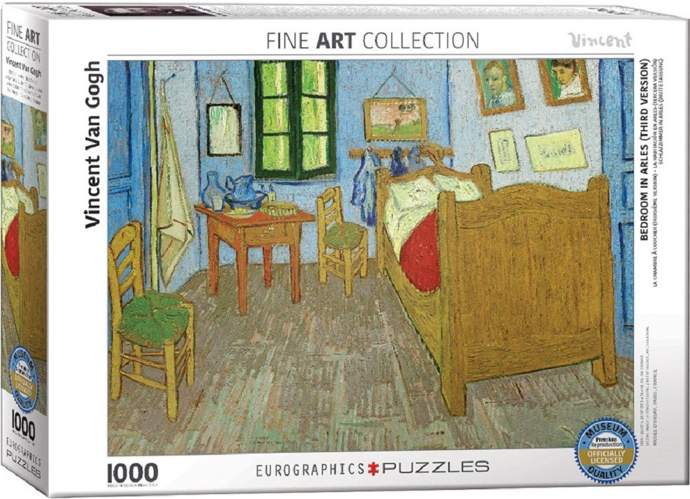 EUROGRAPHICS Puzzle 1000 Puzzleteile Vincent 6000-0838 Aries, Schlafzimmer Gogh van in