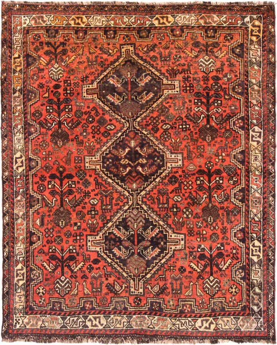 Orientteppich Shiraz 165x204 Handgeknüpfter Orientteppich / Perserteppich, Nain Trading, rechteckig, Höhe: 10 mm