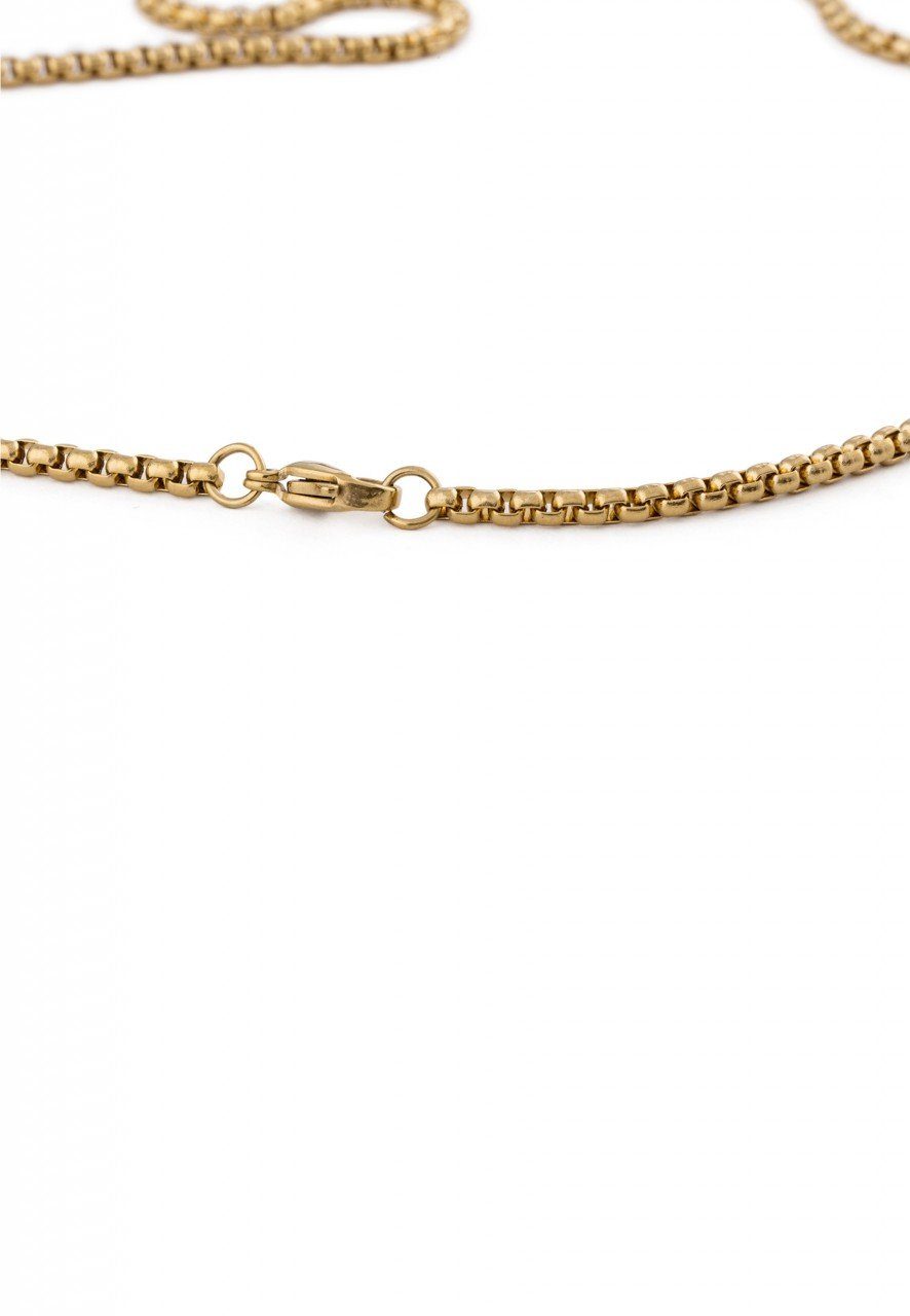 Akitsune Edelstahlkette Bacas Kette Gold 50 cm // 19.68 In