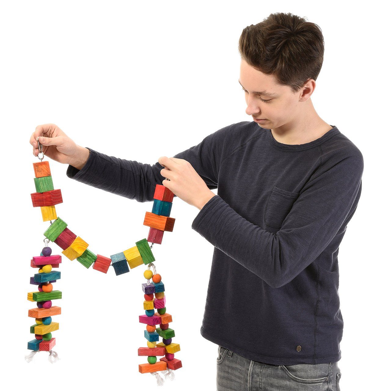 Happy Bird Vogelspielplatz XXL Papageienspielzeug Winston Bridge II, alle Nymphen- und Großsittiche sowie alle Papageien