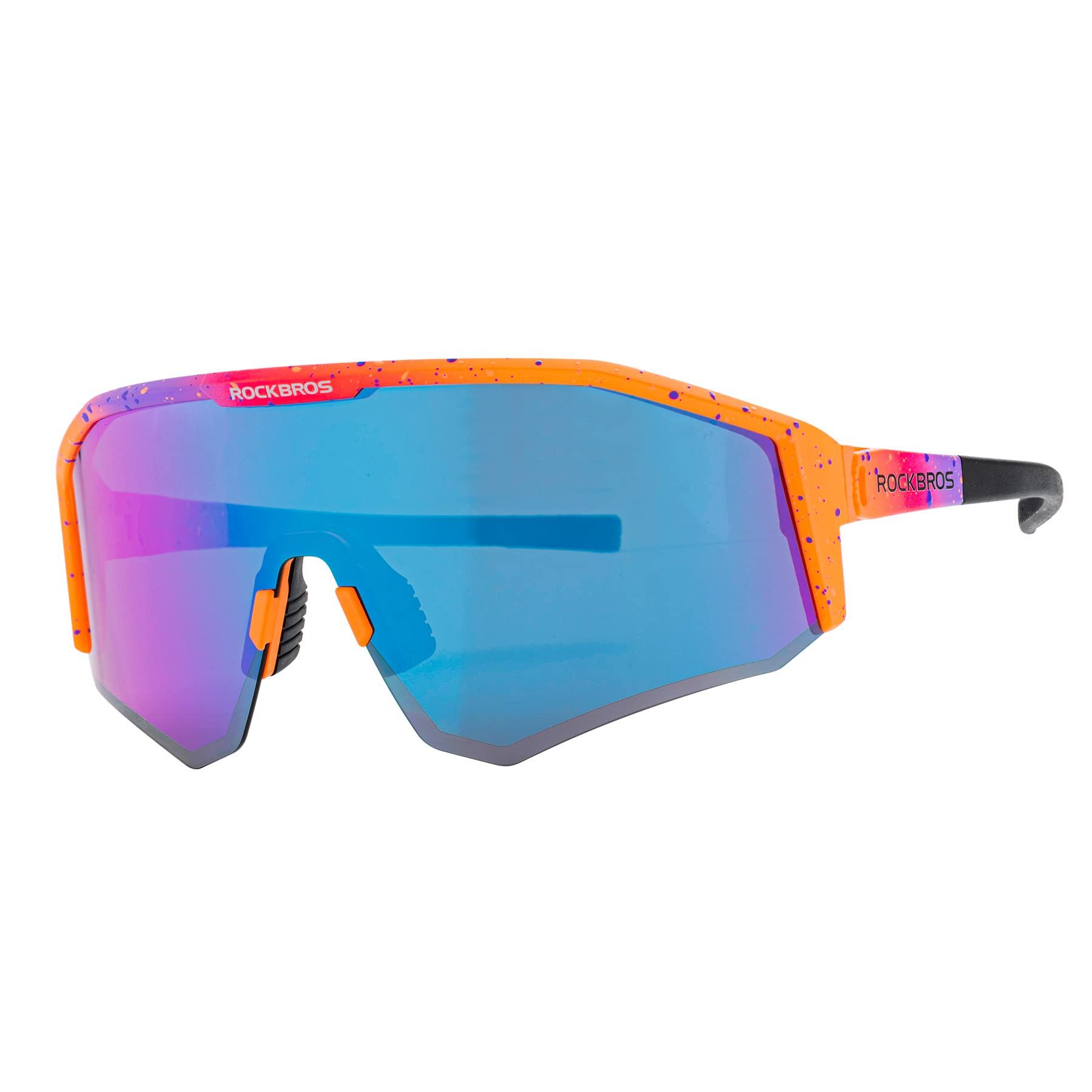ROCKBROS Fahrradbrille Polarisierte Fahrradbrillen Damen Herren, (TAC-Gläser + TR90-Rahmen), Verstellbarer-Bügel-Design für Radfahren Laufen Angeln