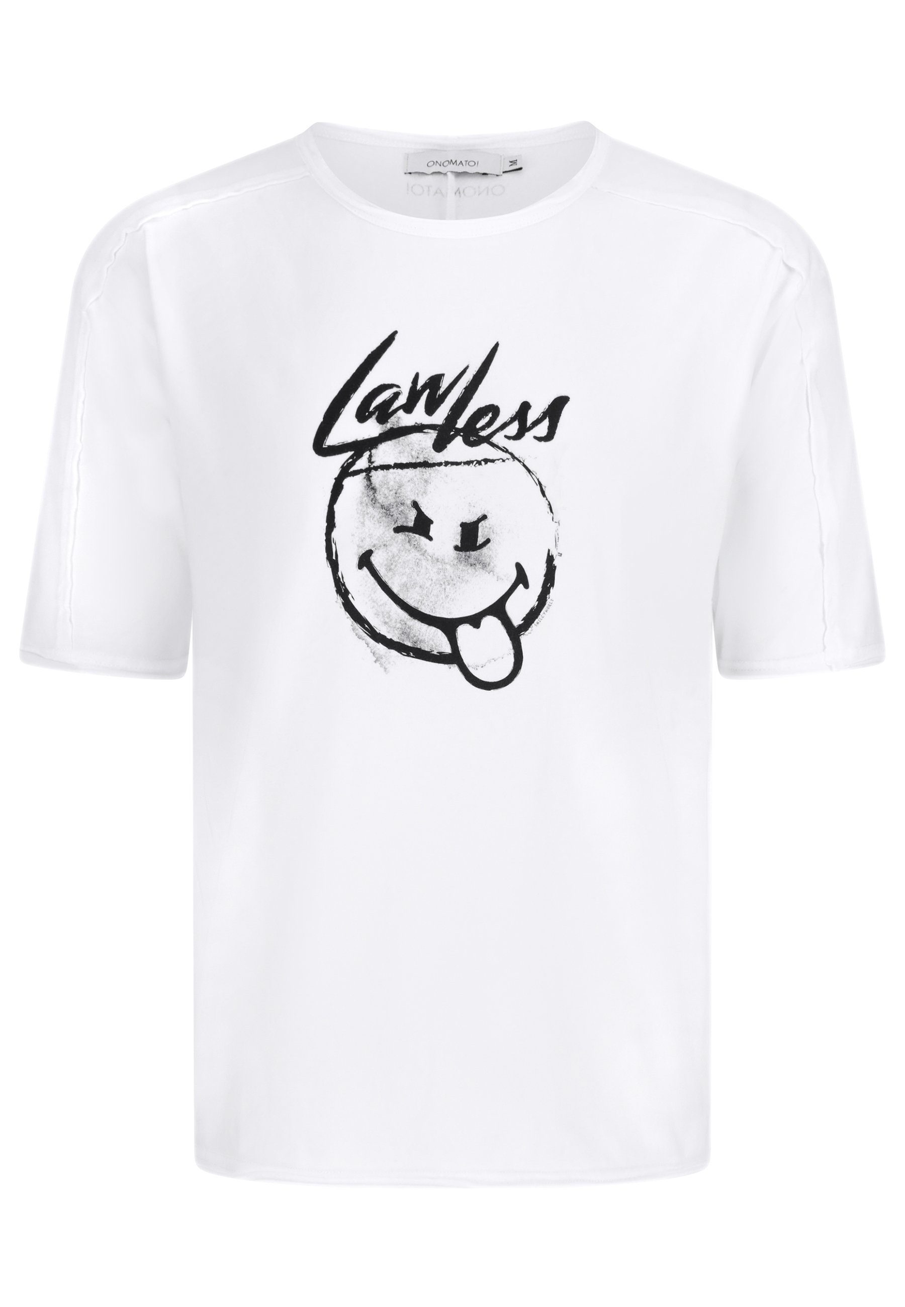 Herren T-Shirt Smiley T-Shirt Kurzarm-Shirt World Lawless ONOMATO!