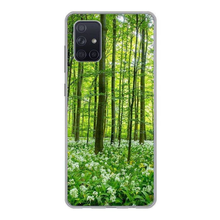 MuchoWow Handyhülle Wald - Bäume - Grün Handyhülle Samsung Galaxy A51 5G Smartphone-Bumper Print Handy