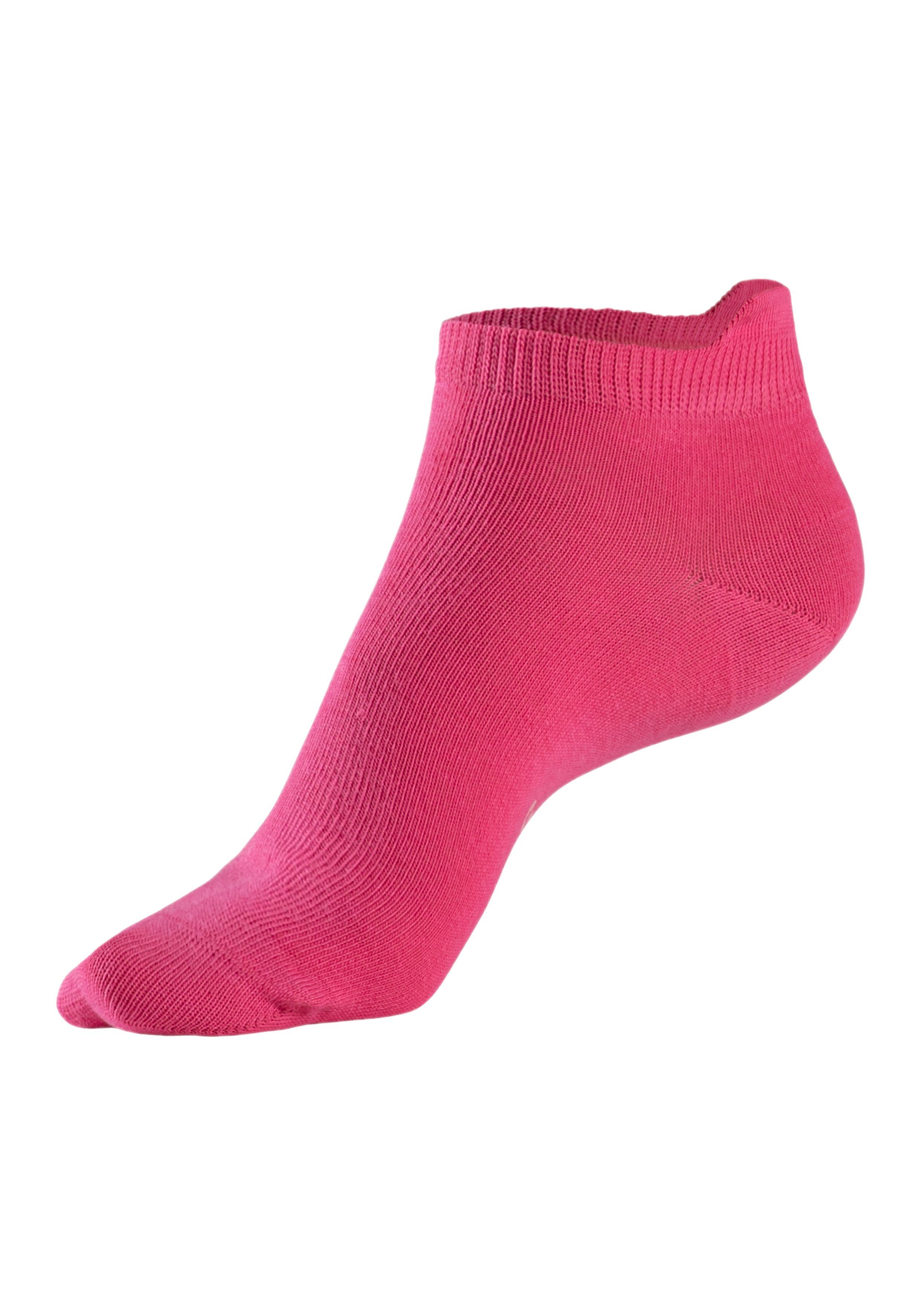 Bündchen meliert, mit 2x verlängertem 8-Paar) weiß, pink, Sneakersocken grau rosa hinten (Packung, 1x H.I.S 2x 1x 2x hell schwarz,