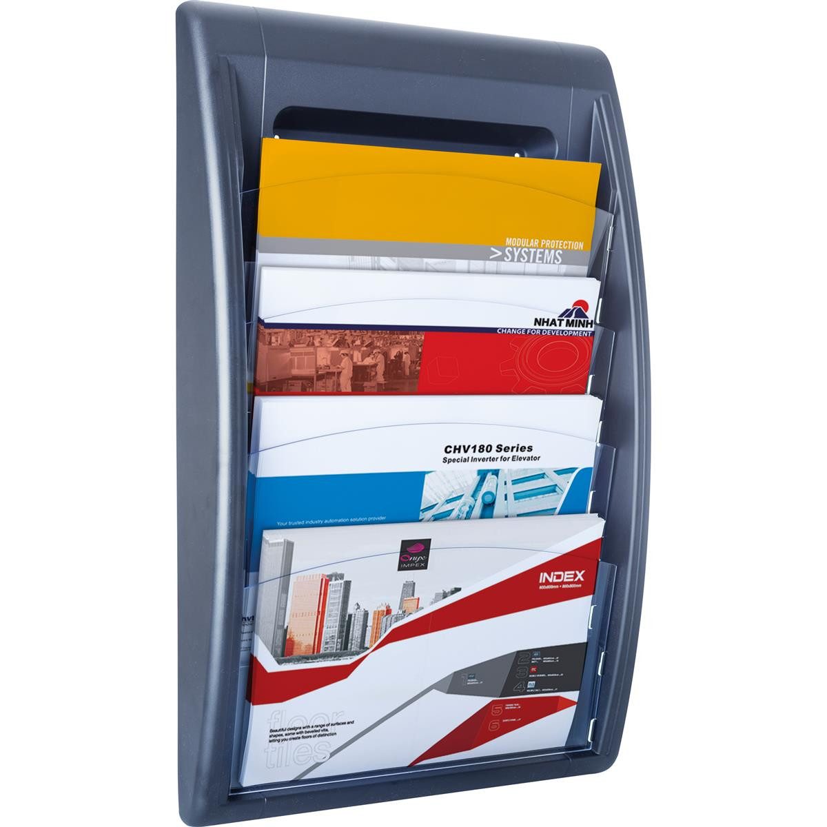 PAPERFLOW Zeitungsständer PAPERFLOW 4060.11 Wandprospekth. 24x32 anthr.