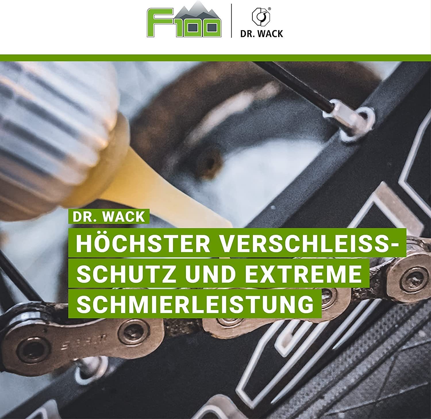 DR WACK Fahrrad-Montageständer Dr.Wack F100 Pflege Fahrrad 50ml Road Kettenöl Ebike MTB