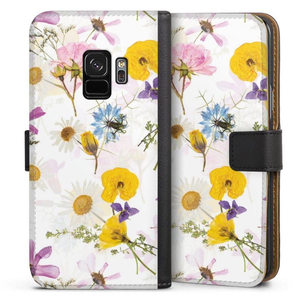 DeinDesign Handyhülle Blumen Natur Utart Wildflower Wallpaper, Samsung Galaxy  S9 Hülle Handy Flip Case Wallet Cover Handytasche Leder