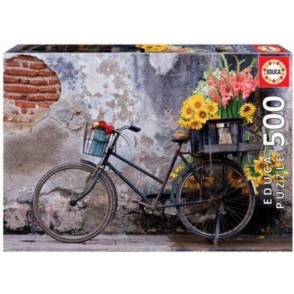 Educa Puzzle Fahrrad mit Blumen puzzle 500pzs, Puzzleteile