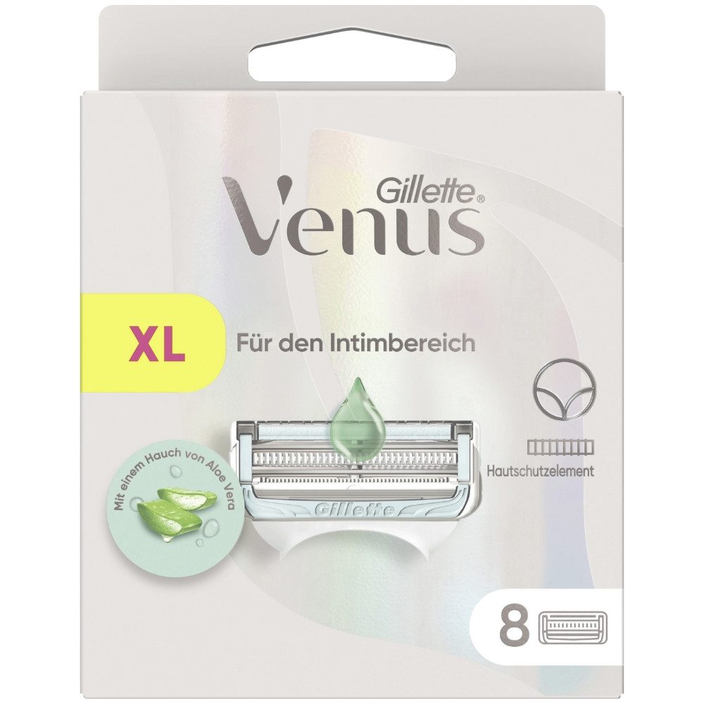 Gillette Venus Rasierklingen Für den Intimbereich, 8-tlg., 8er-Pack, Patentiertes Hautschutzelement
