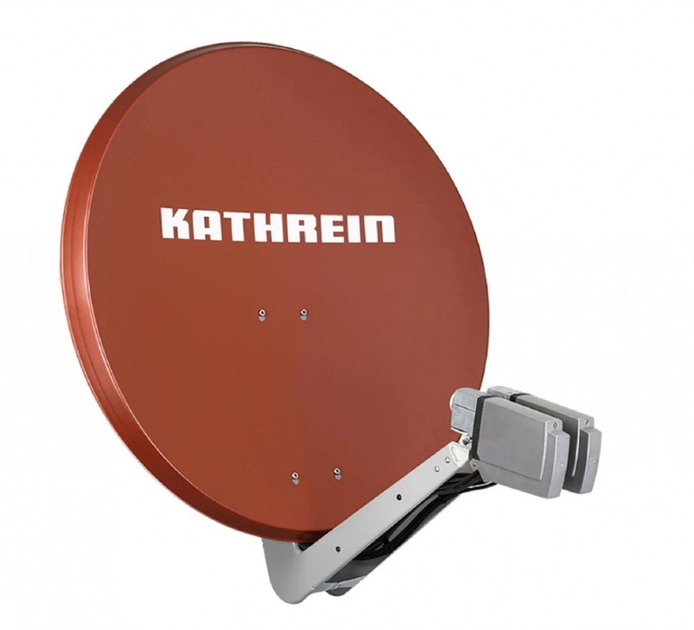 Kathrein Kathrein Komplettset CAS 80ro Sat-Antennen rot für 2 Teilnehmer Sat-Spiegel