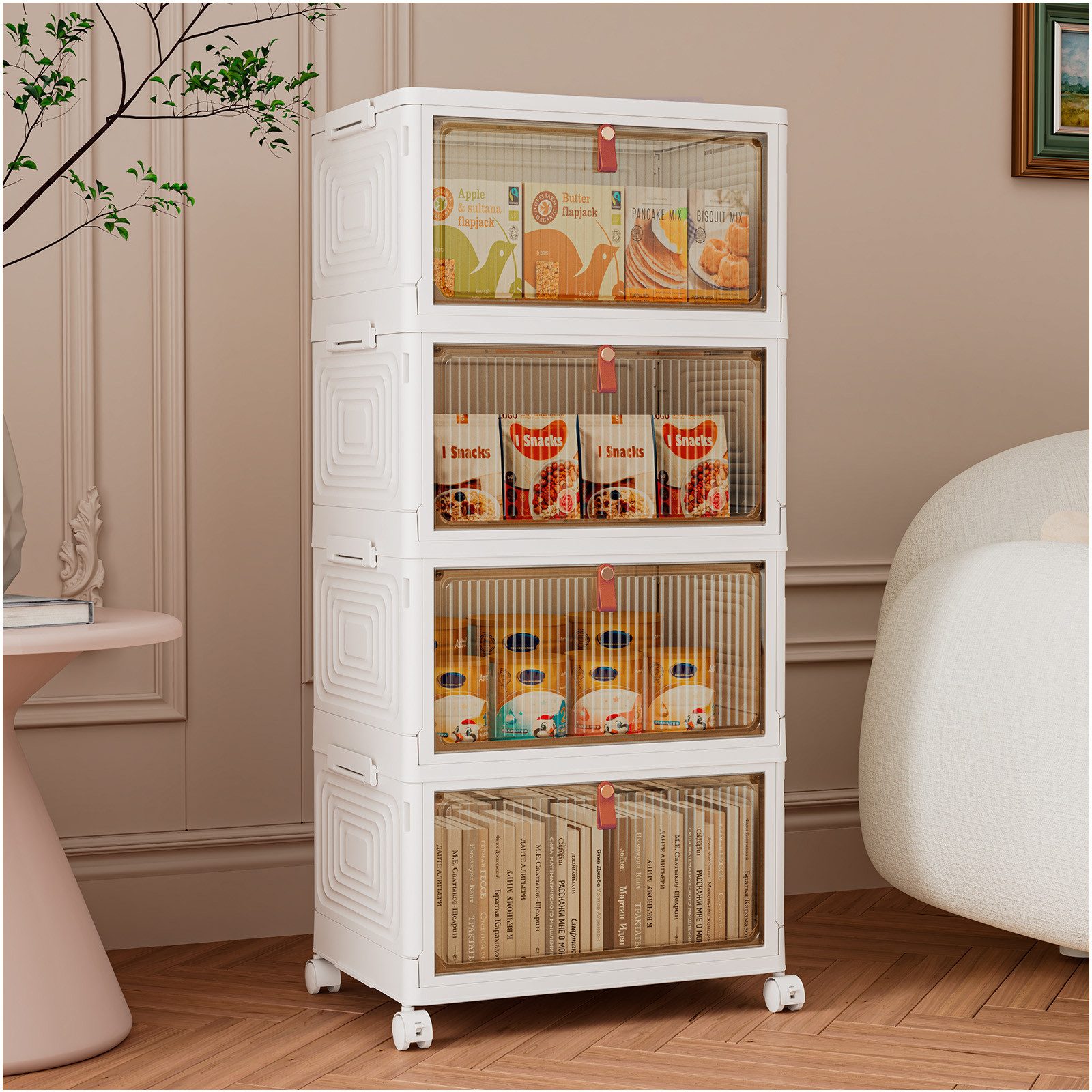 POPOLIC Aufbewahrungsbox 3/4 Etagen Faltbare Aufbewahrungsbox mit Deckel & günstig online kaufen