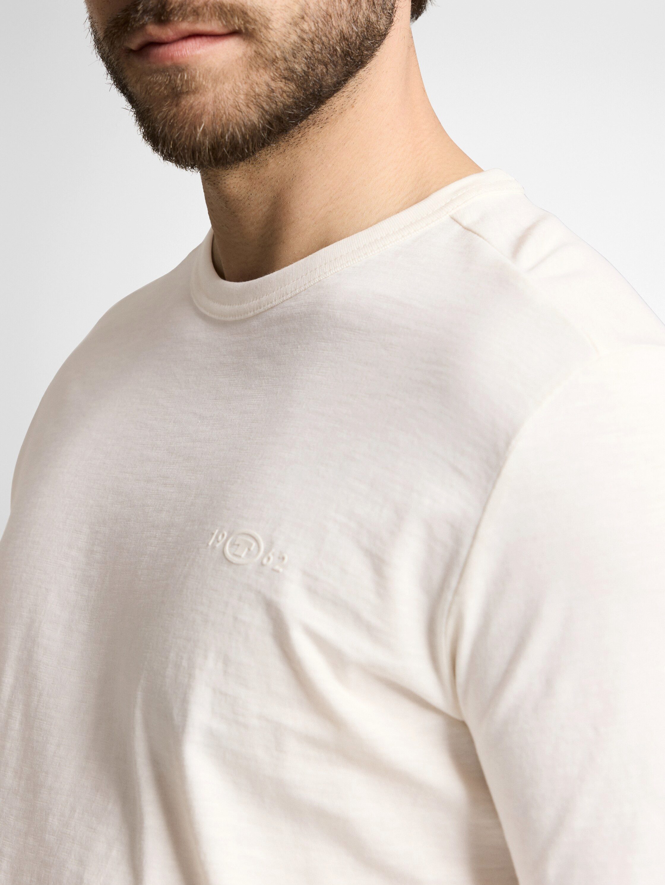 TOM TAILOR T-Shirt mit Logo Stickerei