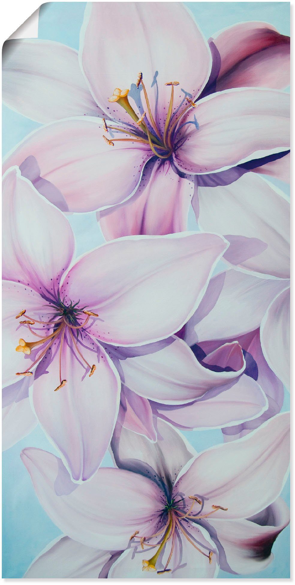 Blumen versch. Wandbild oder Lilien, (1 Größen Artland Alubild, in Poster Wandaufkleber Leinwandbild, St), als