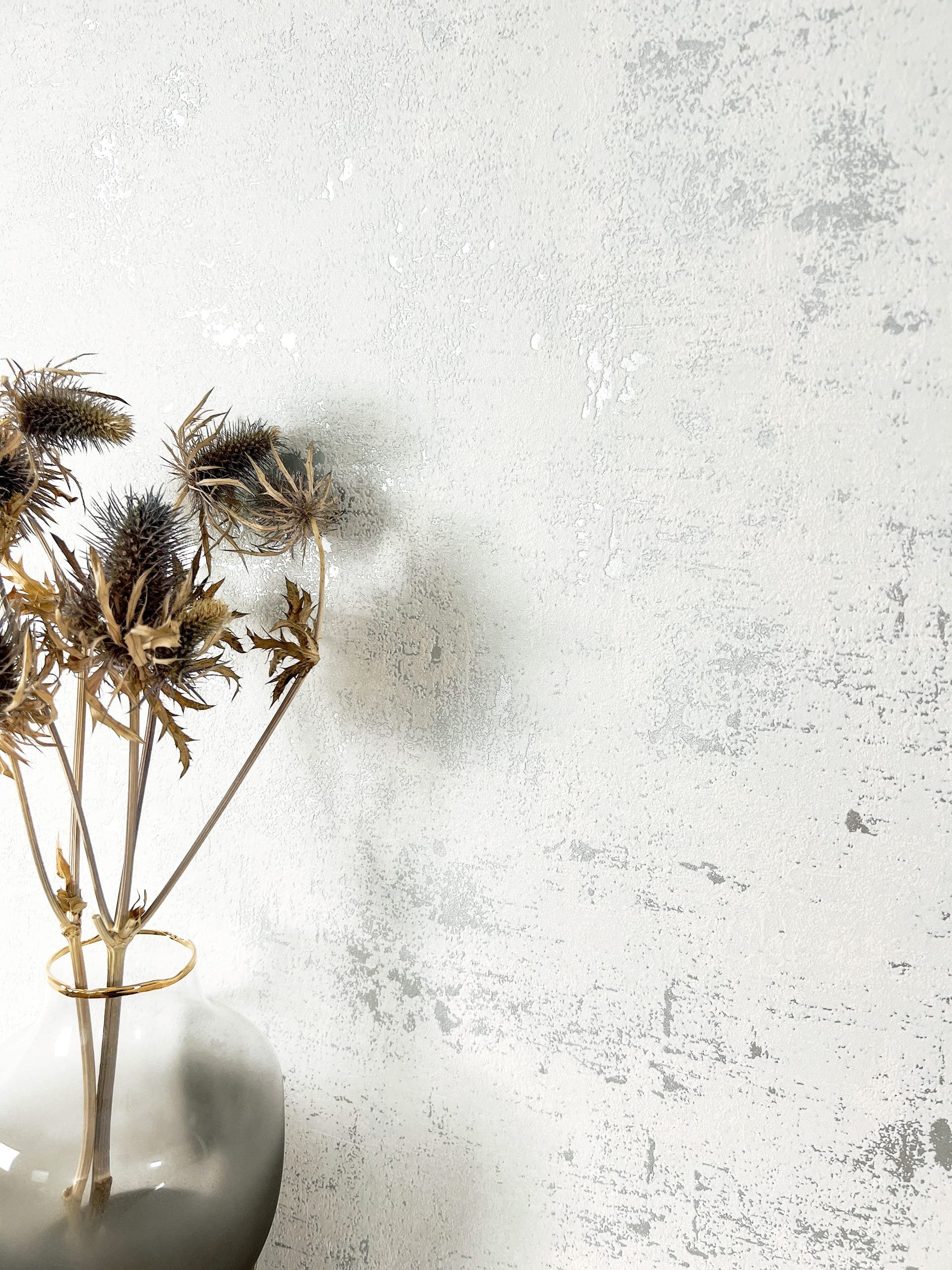 Newroom Vliestapete, Weiß Tapete Modern Beton - Betonwand Betonoptik Silber günstig online kaufen