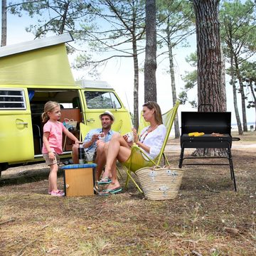 relaxdays Holzkohlegrill Holzkohlegrill mit Deckel