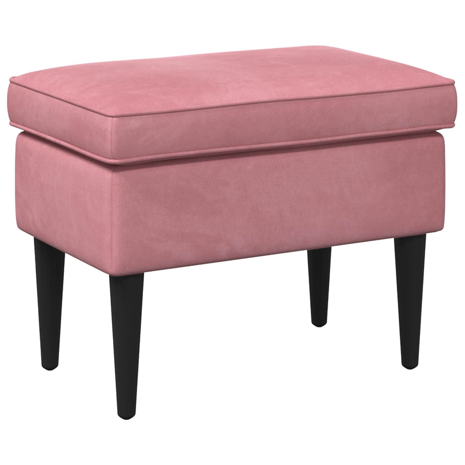vidaXL Hocker Hocker Rosa 55 x 35 x 41 cm Samt (1 St)