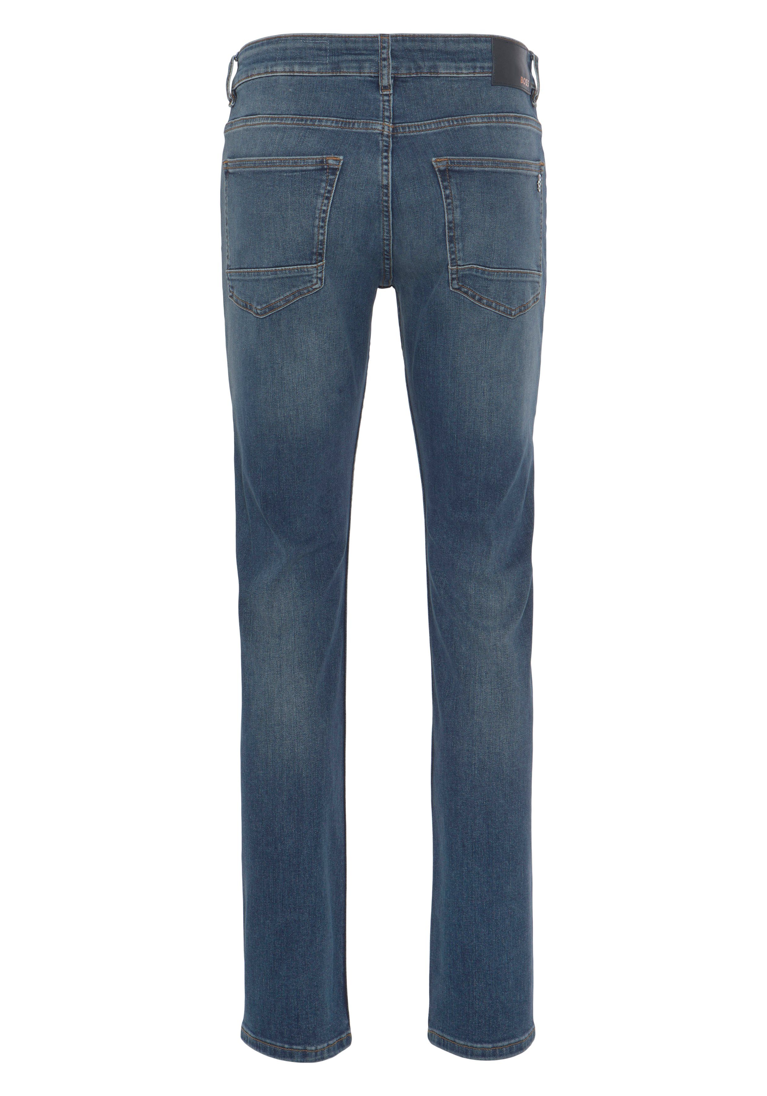 BOSS ORANGE Straight-Jeans Delaware BC-P mit BOSS Logobadge ORANGE