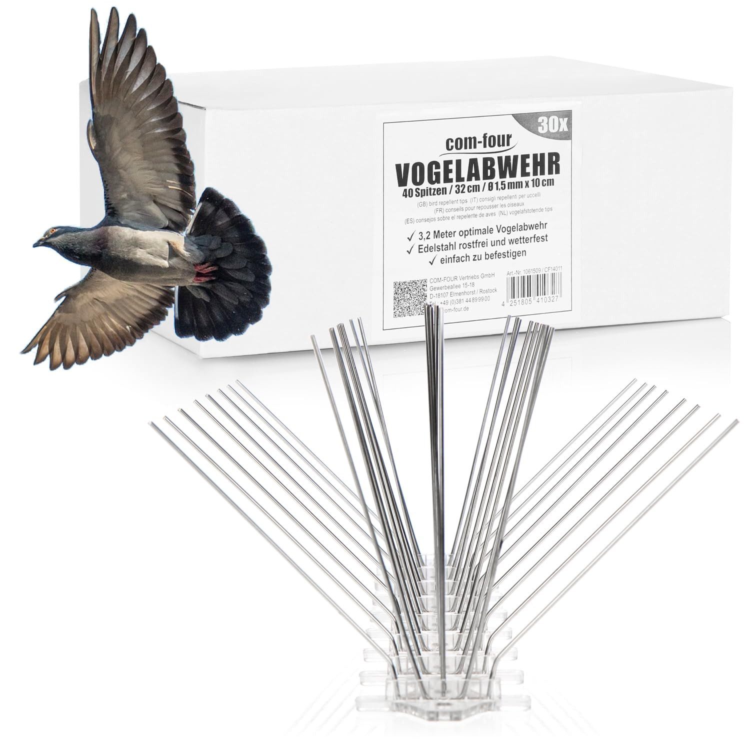 Taubenspikes Premium Taubenabwehr Spikes aus rostfreiem Edelstahl
