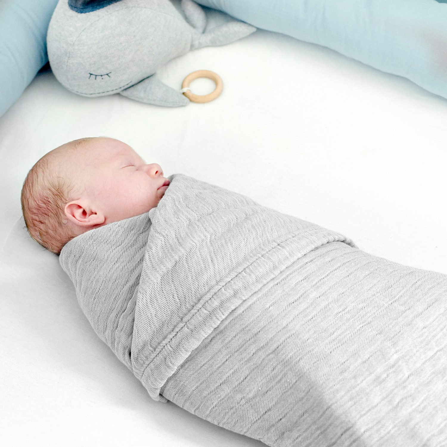 Nordic Coast Company Neugeborenen-Geschenkset Geschenk Set zur Geburt, Puckdecke, Musselindecke, Babydecke Spucktuch Baby-Set Erstausstattung Geburt Babyausstattung- bessere Windeltorte