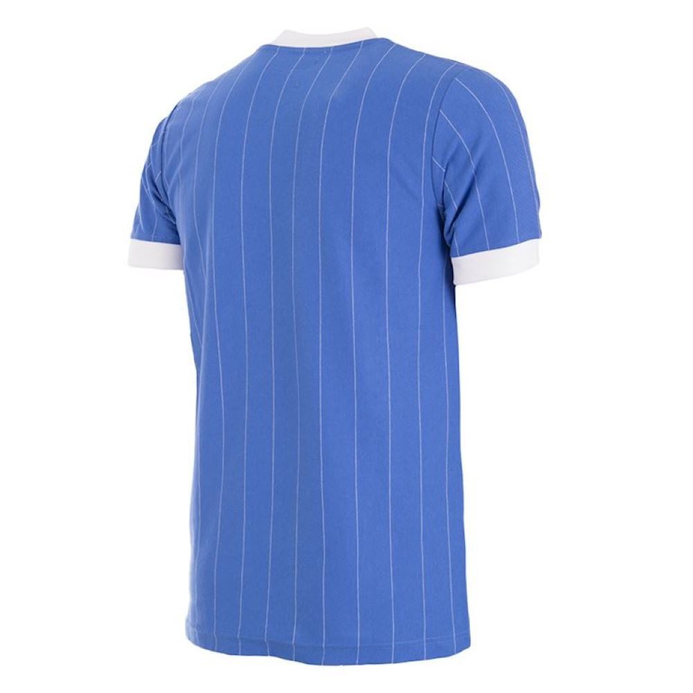 COPA Fußballtrikot Retro DDR 1985 Vereinsemblem Bestickt, feine Nadelstreifen