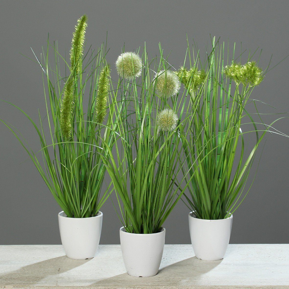 Kunstpflanze, DPI, Höhe 36 cm, Grün H:36cm D:7cm Kunststoff