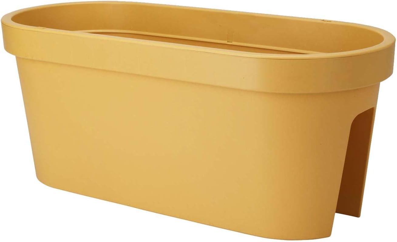 mucHome Balkonkasten für Geländer Breite 60cm Kunststoff Blumenkasten Blumentopf Pflanztopf