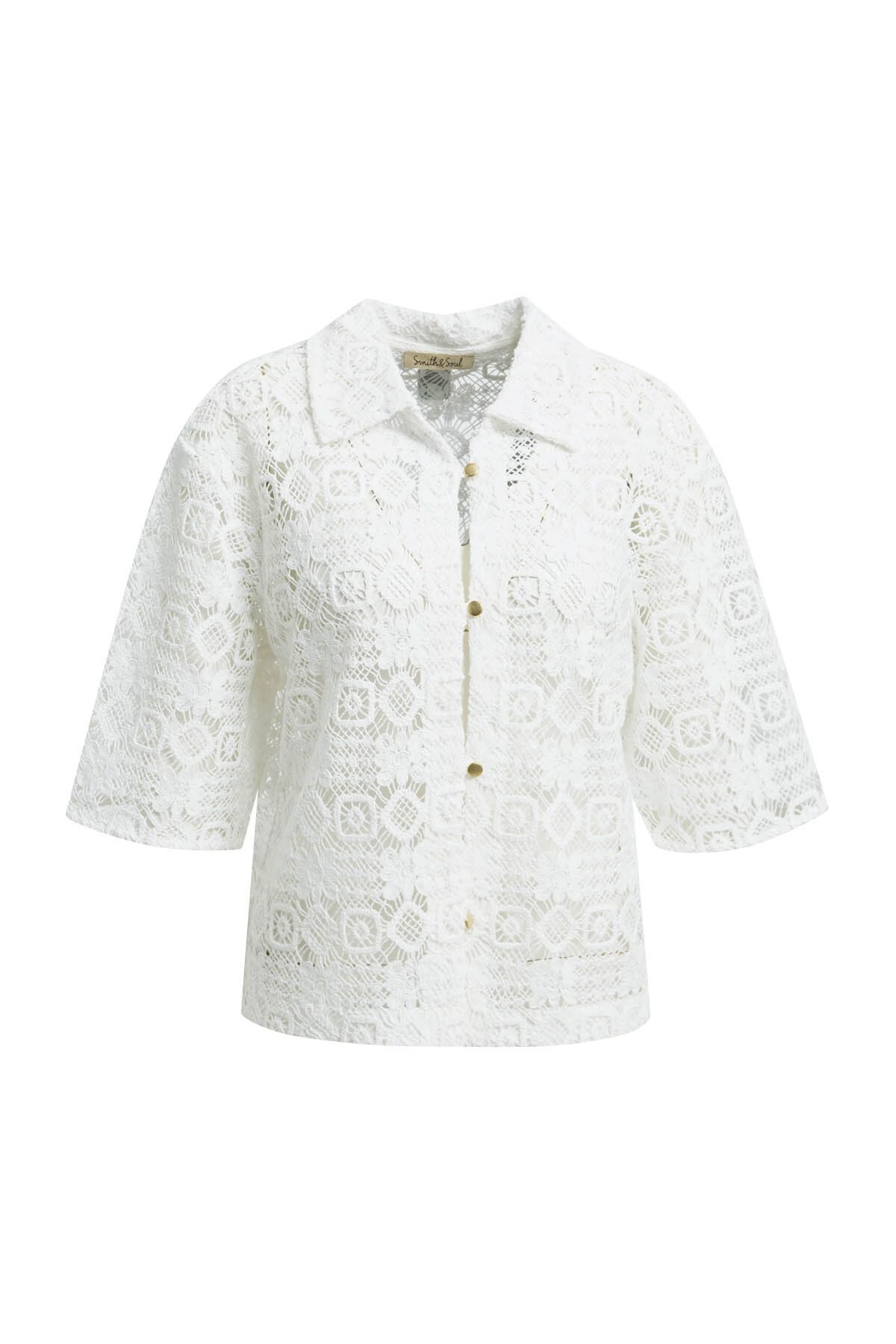 Smith & Soul Kurzarmbluse mit Baumwolle