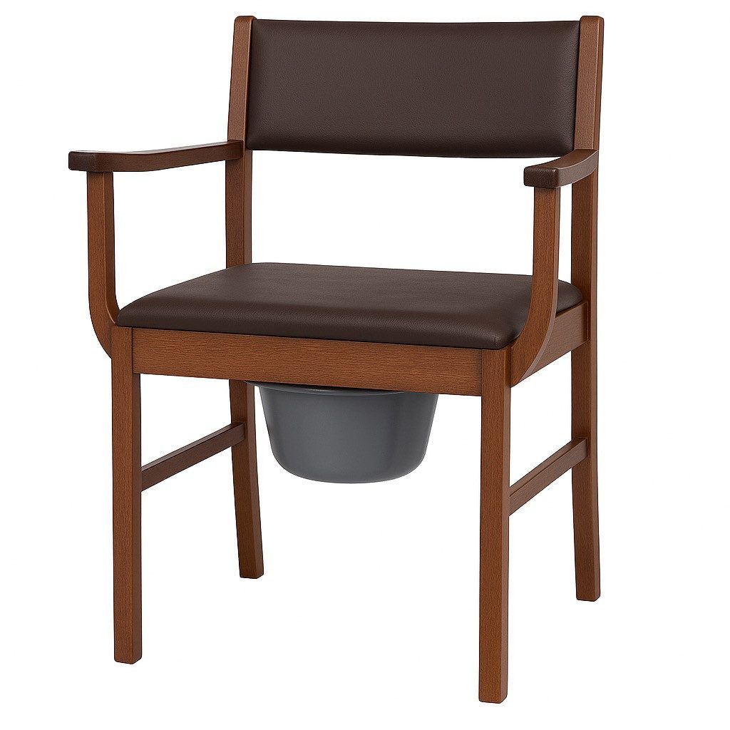 Sundo Homecare Toiletten-Stuhl Toilettenstuhl Holz DUNKEL, aus Holz, mit Ei günstig online kaufen