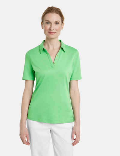 GERRY WEBER Kurzarmshirt Poloshirt aus Baumwolle