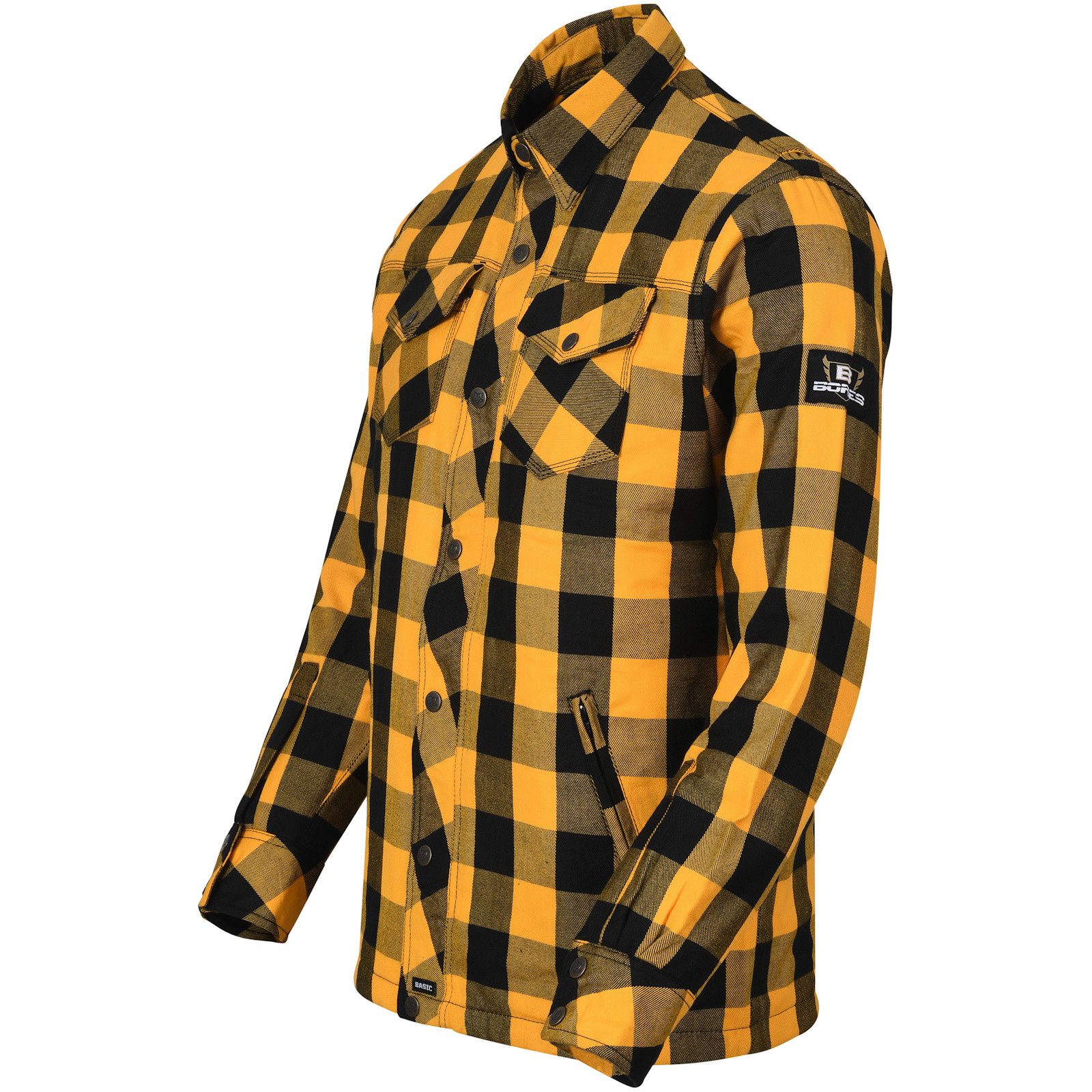 Bores Motorradjacke Bores Lumberjack Jacken-Hemd Basic schwarz / gelb Herre günstig online kaufen