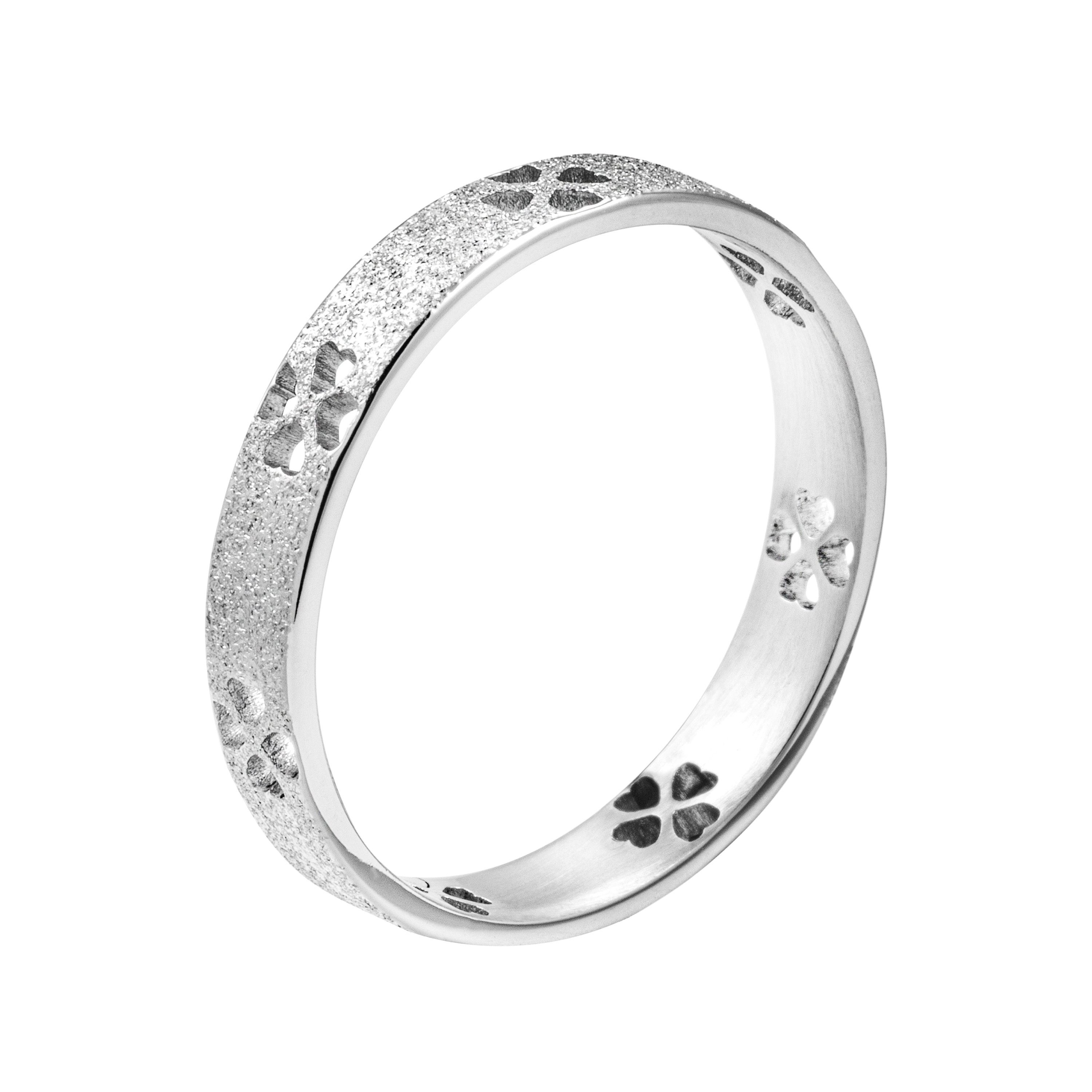 meditoys Fingerring Damen-Edelstahlring · Herzornamente · Gebürstet · Breite: 6,0 · 61