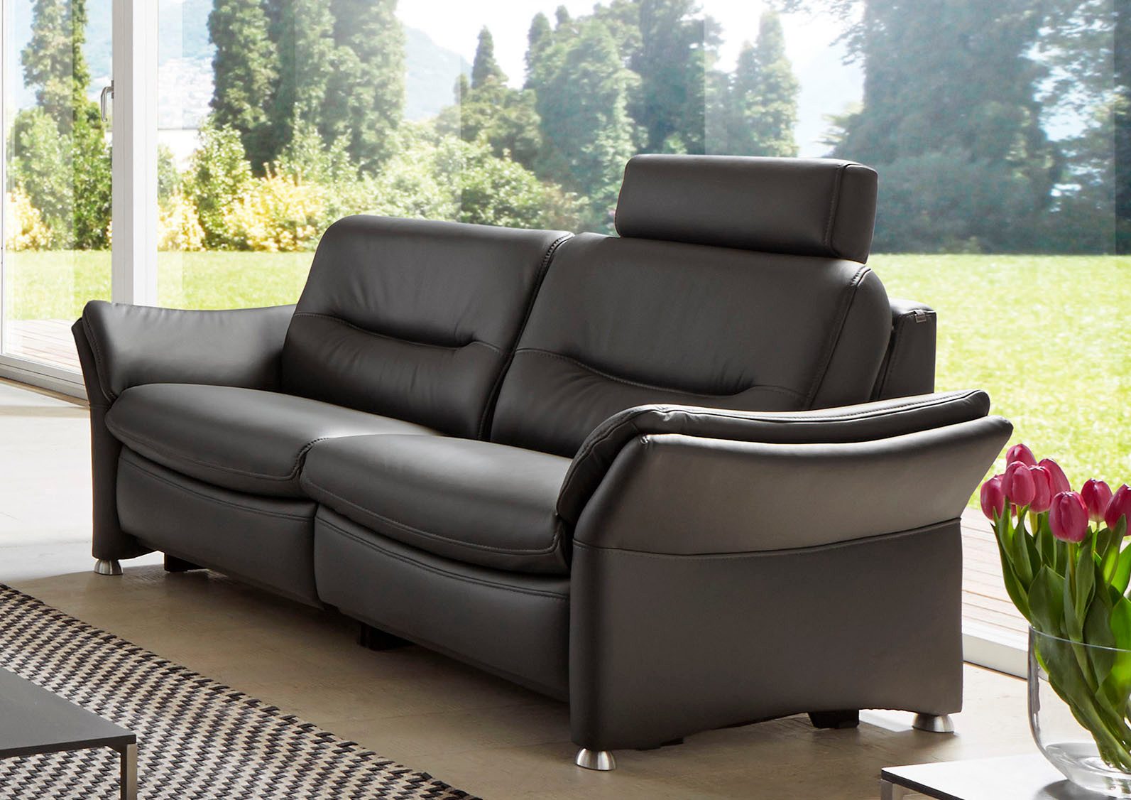 HUKLA 2,5-Sitzer HU-SF15058 Ledersofa, Breite 194 günstig online kaufen