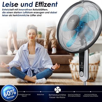 KESSER Standventilator, Standventilator mit Fernbedienung und Display Led Timer